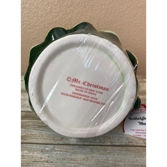 Mr. Christmas Nostalgic Tree Mug & Tray Set Mid-Century Style Holiday Decor - Picture 6 of 13